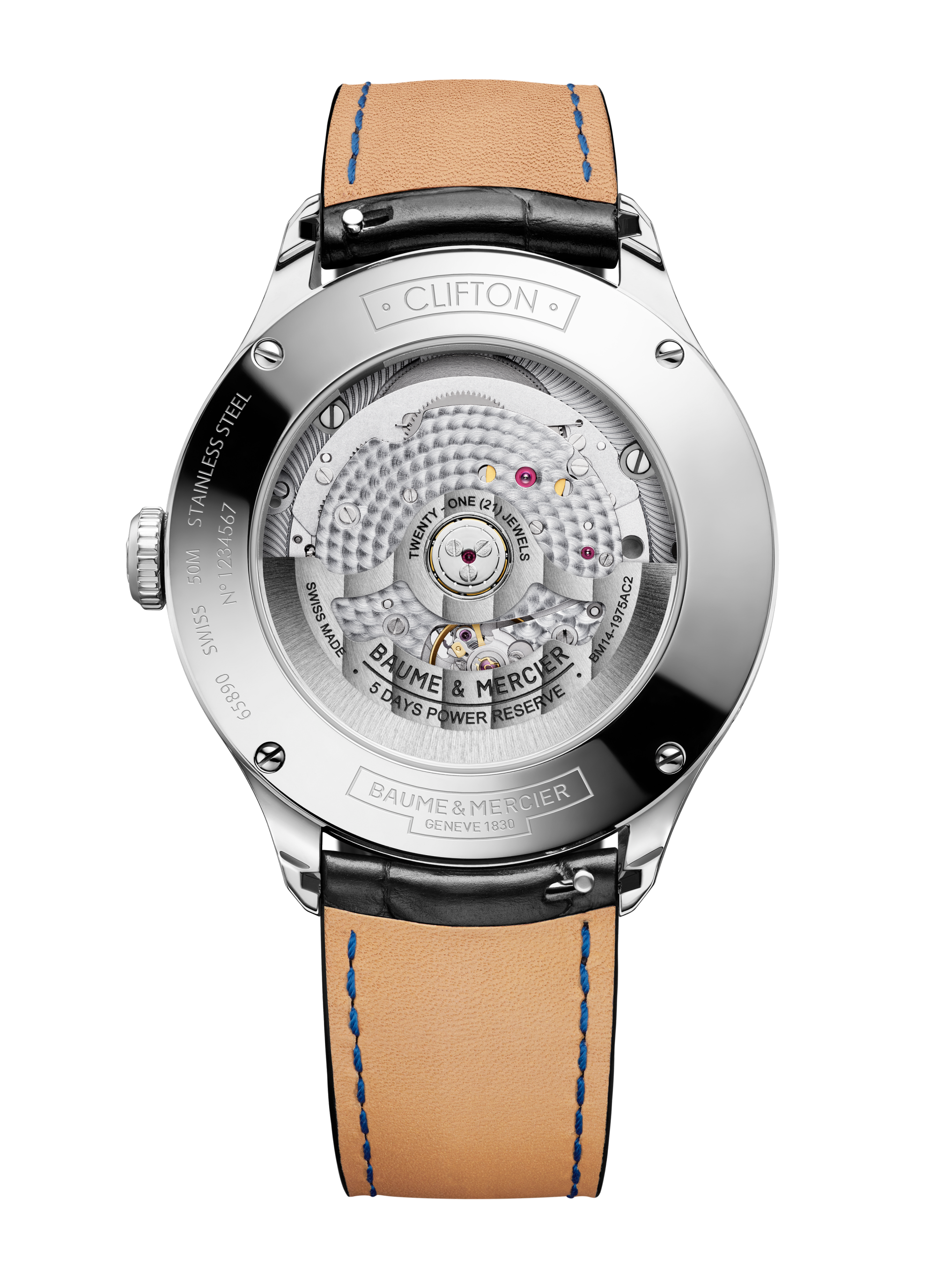 名士表（Baume & Mercier）Clifton 10593
 男士腕表 Back